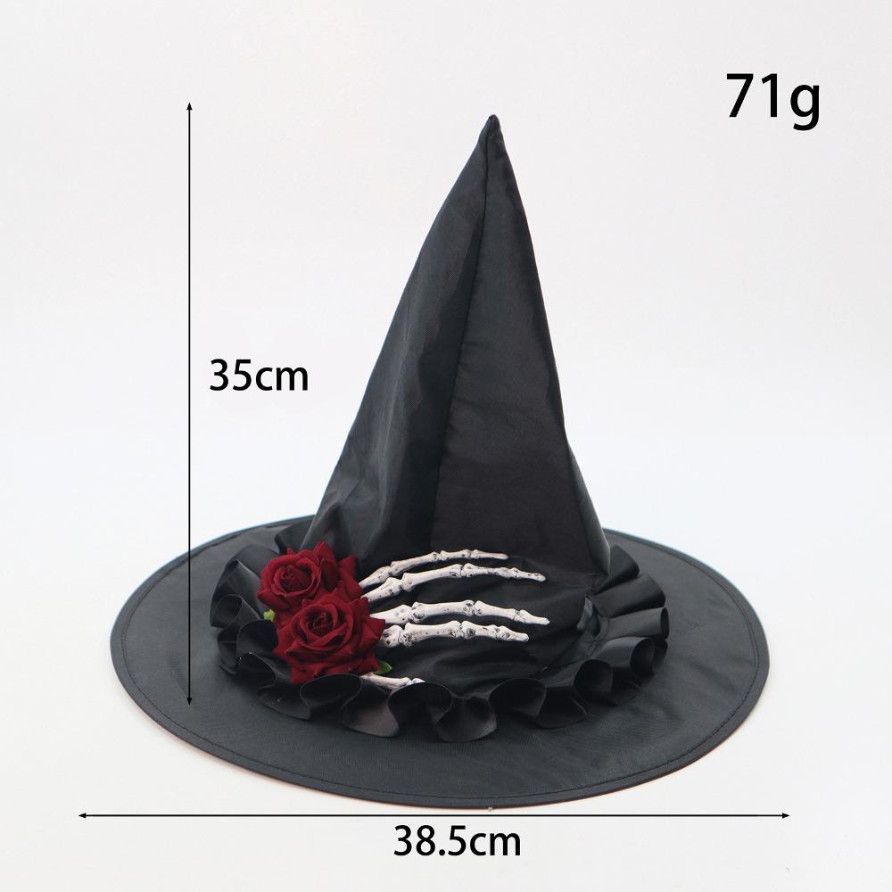 Skeleton Hand Halloween Witch Hats Flower Witch Hat Casual Style Skull Wizard Cap  Night club