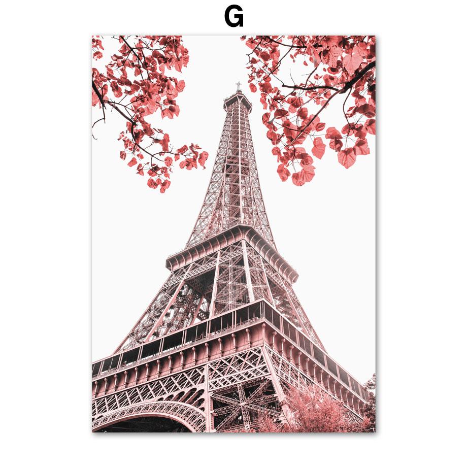 Tower Paris Church Bridge Portugal 28 Tram Street Wall Art Print Canvas Painting Nordic Poster Decor Pictures For Living Room