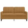 2 Seater Sofa Brown 140 cm Velvet