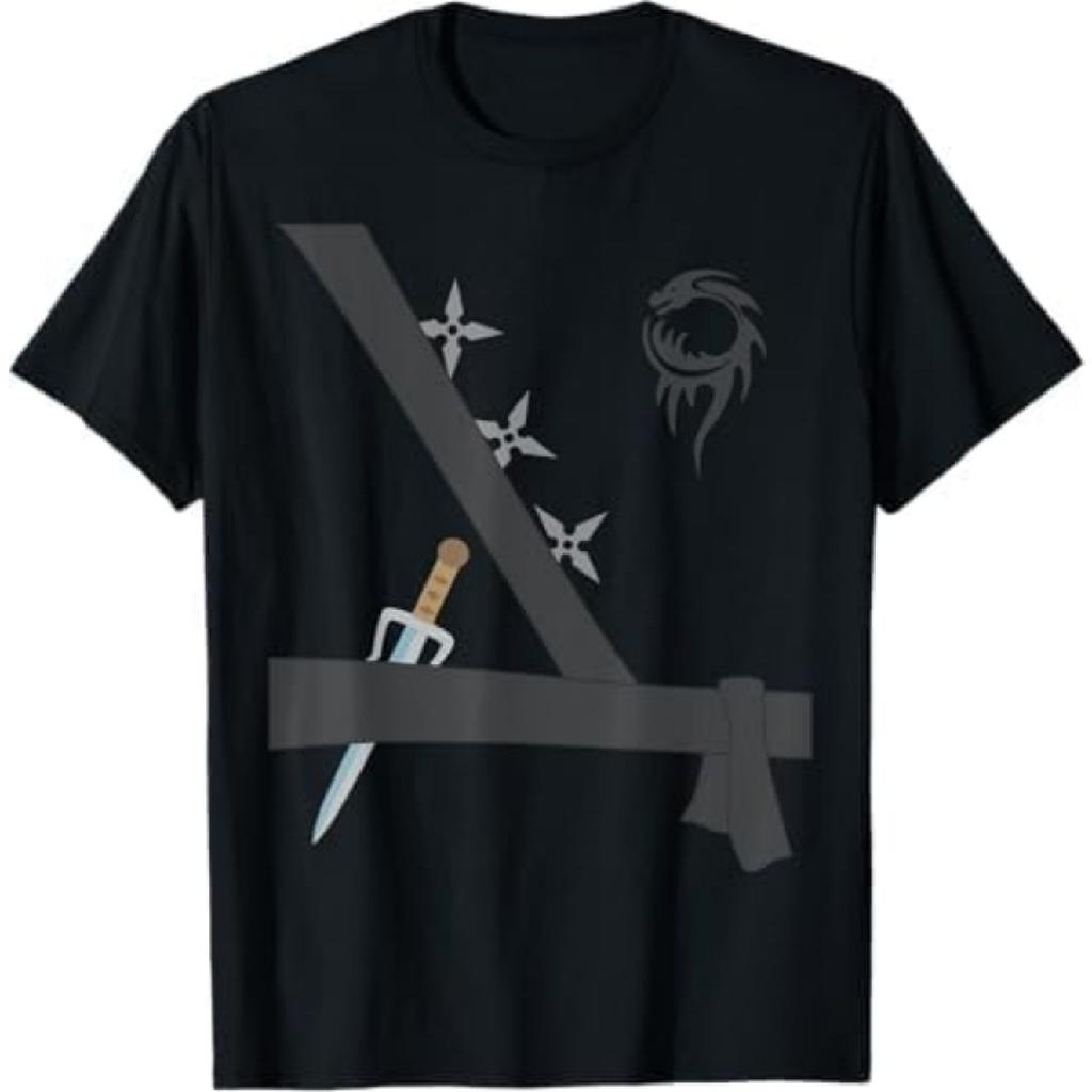 Ninja Costume Easy Last Minute Halloween DIY Japanese T-Shirt Khan Mens Womens Tank Top Sweatshirt Hoodie 551 Black