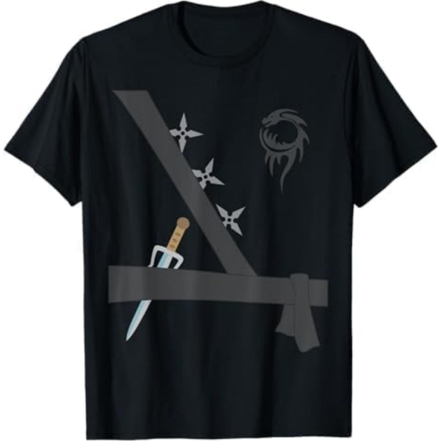 Ninja Costume Easy Last Minute Halloween DIY Japanese T-Shirt Khan Mens Womens Tank Top Sweatshirt Hoodie 551 Black S