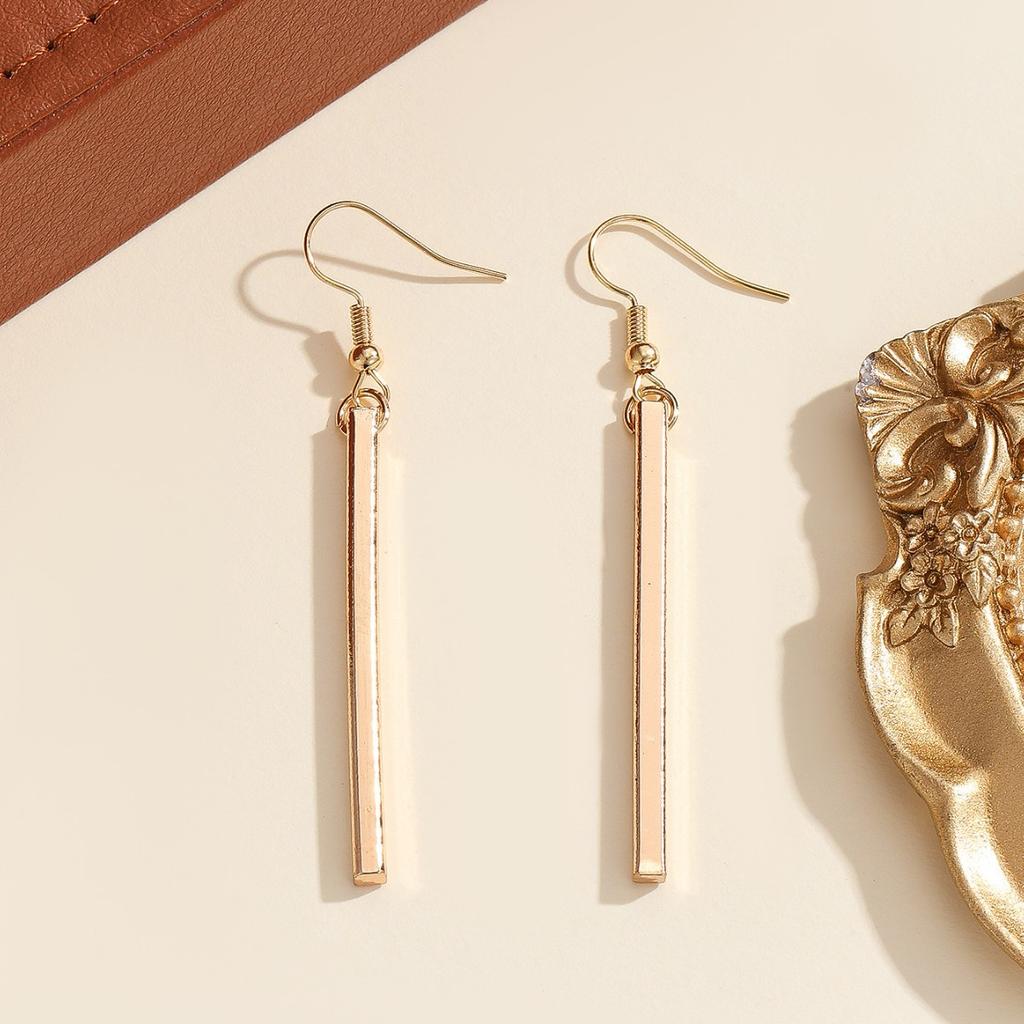 Fashion Simple Western Style Geometric Long Dangle Drop Earrings