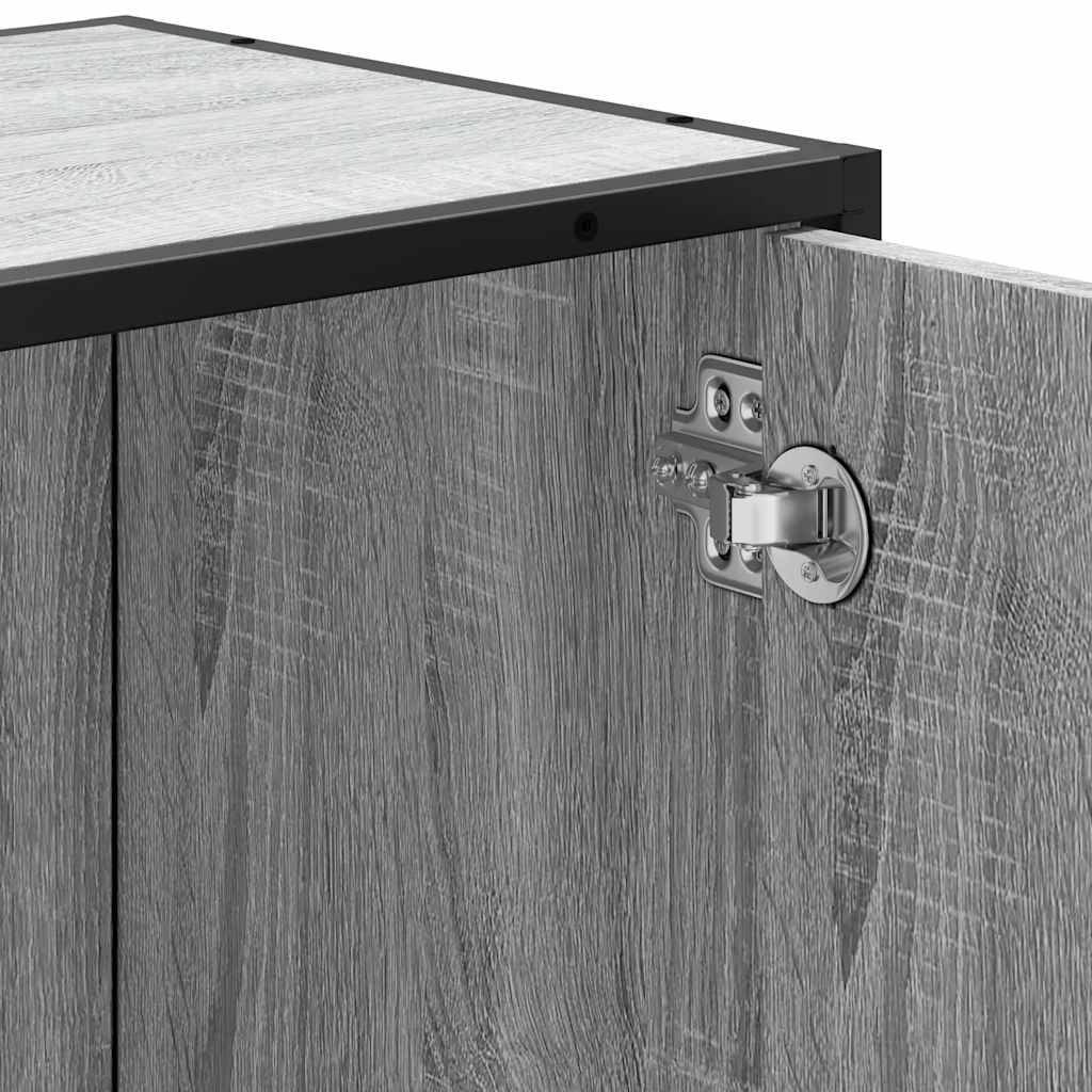 Bathroom Vanity Unit Grey Sonoma 65 X 33 X 60 Cm Engineered Wood