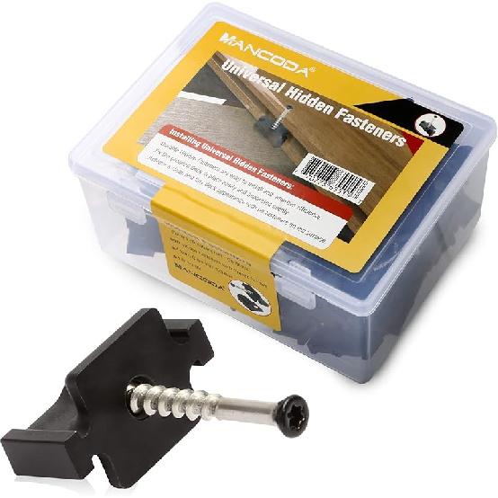 Hidden Deck Fasteners for Composite Decking Board, Composite Decking Clips & Plastic Hidden Fasteners with Screws, Universal Composite Deck 50 SQ.FT.