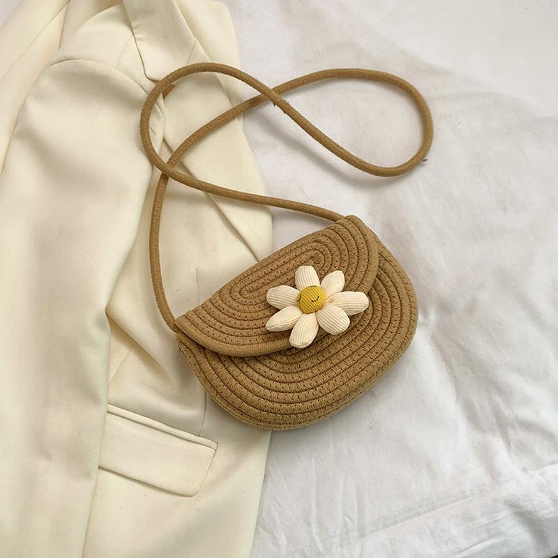 Chic Straw Woven Cellphone Pouch 2024 New Summer Collection Casual Beach Bag