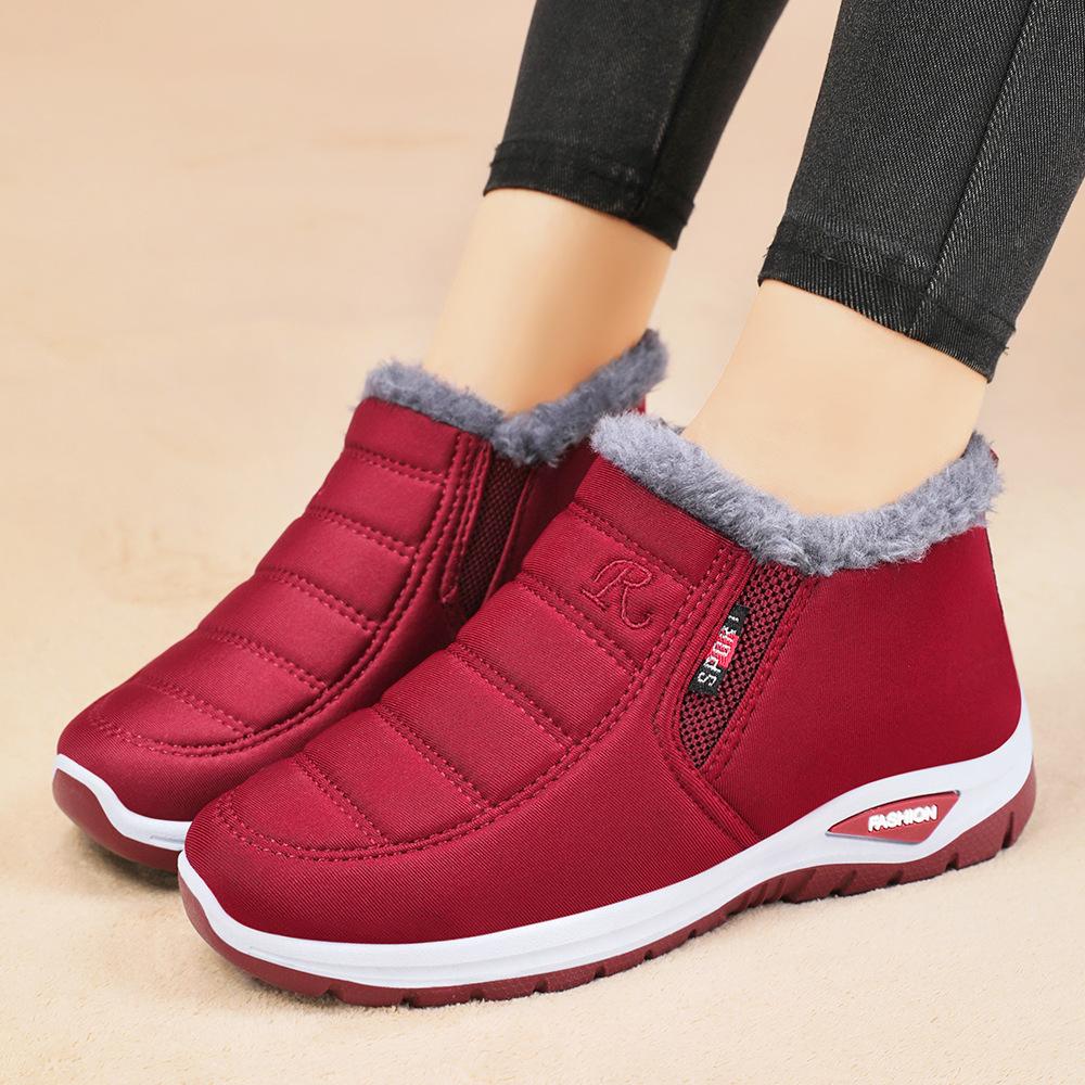 Cotton Shoes Women's Winter Women's Boots Couple Short Boots Piled Thickened Warm Outdoor Snow Boots Elderly Shoes