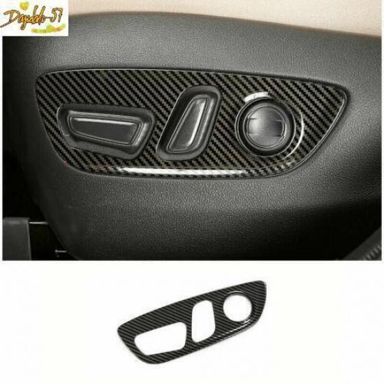 For - Toyota RAV4 Carbon Fiber Steel Seat Button Handle Panel Cover Trim