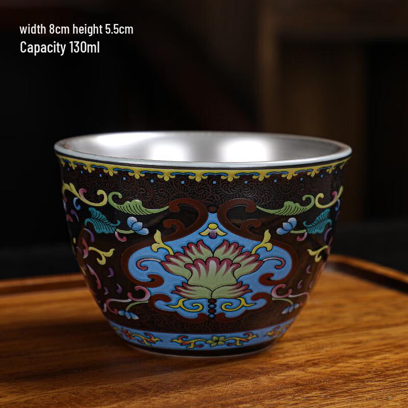 

Керамическая посеребренная чайная чашка Chaxun 999 Гармония