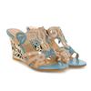 Sandalias de cuña para mujer Zapatos de verano Lentejuelas de lujo Sandalias tipo gladiador para mujer Zapatillas Chanclas de plataforma para mujer Zapatos de tacón alto para mujer