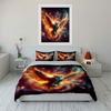 Fiery Owl Cosmic Decor Set Bedding Set With 1 Duvet Cover 2 Pillowcases Single Double King Queen, Gift