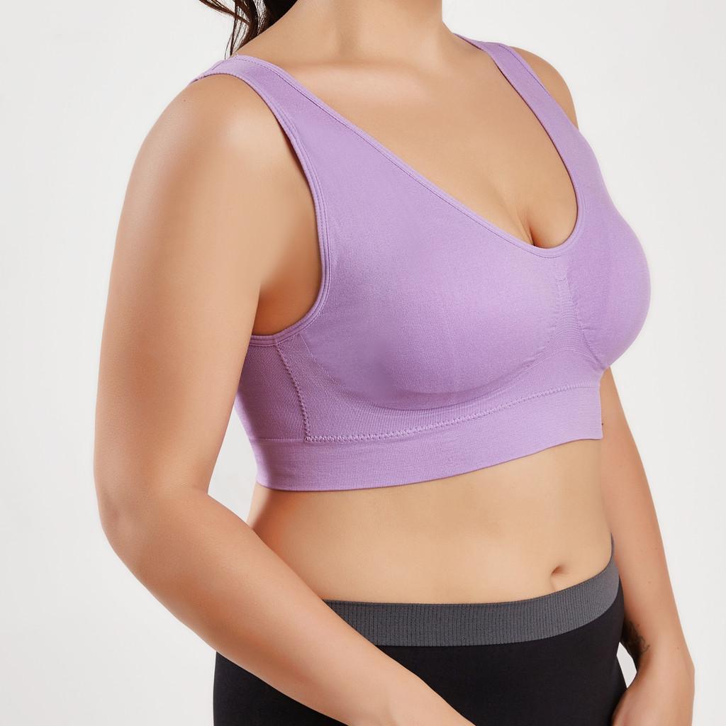 Women Color Plus Size Ultra-thin Large Bra Sports Bra Full Bra Cup Tops