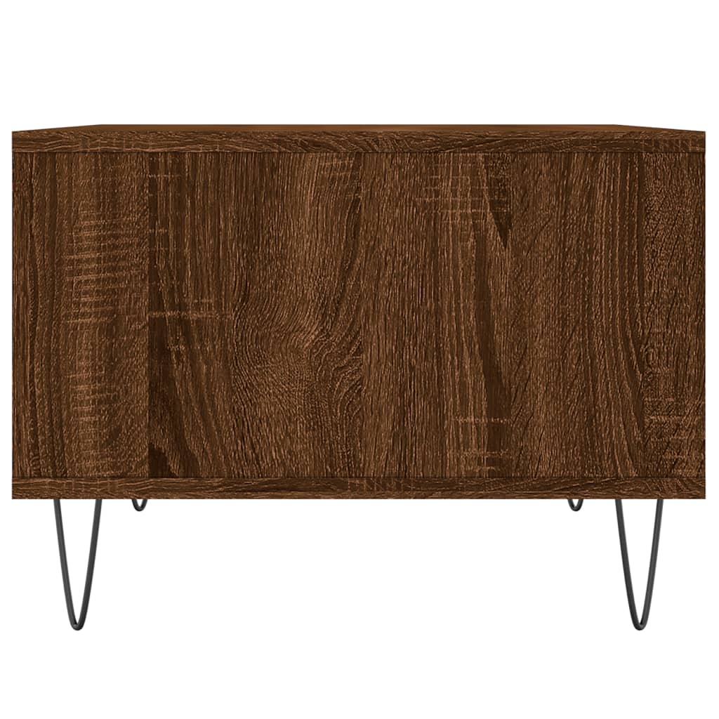 Coffee Table Brown Oak Effect 60 X 50 X 36.5 Cm Engineered Wood