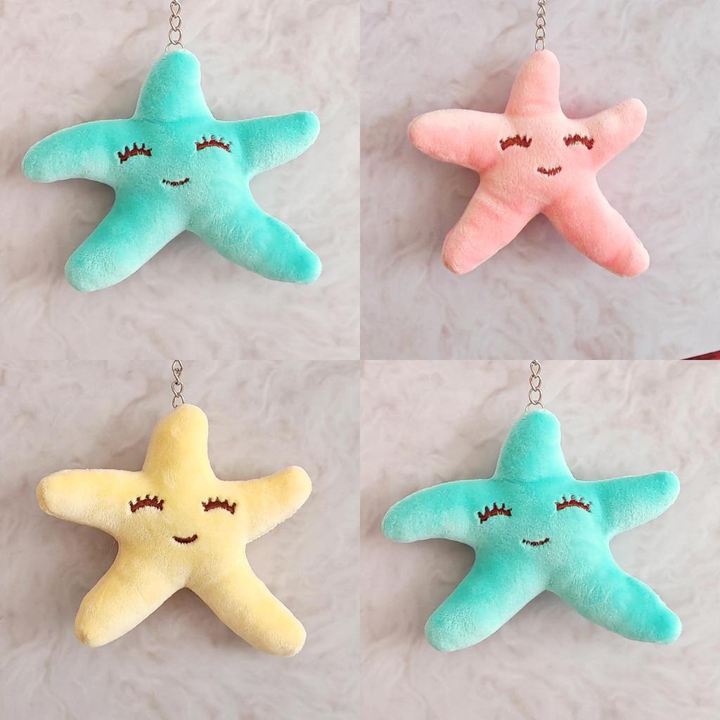 Starfish Stuffed Animal Keyring With Soft Crystal Polyester Filling For Gift Giving
