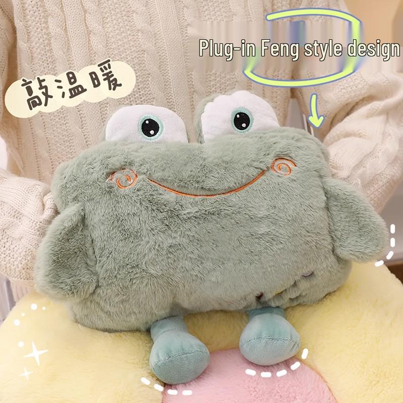 Rechargeable Plush Hot Water Bottle & Belly Warmer - Explosion-Proof Electric Heating Hand Warmer for Women