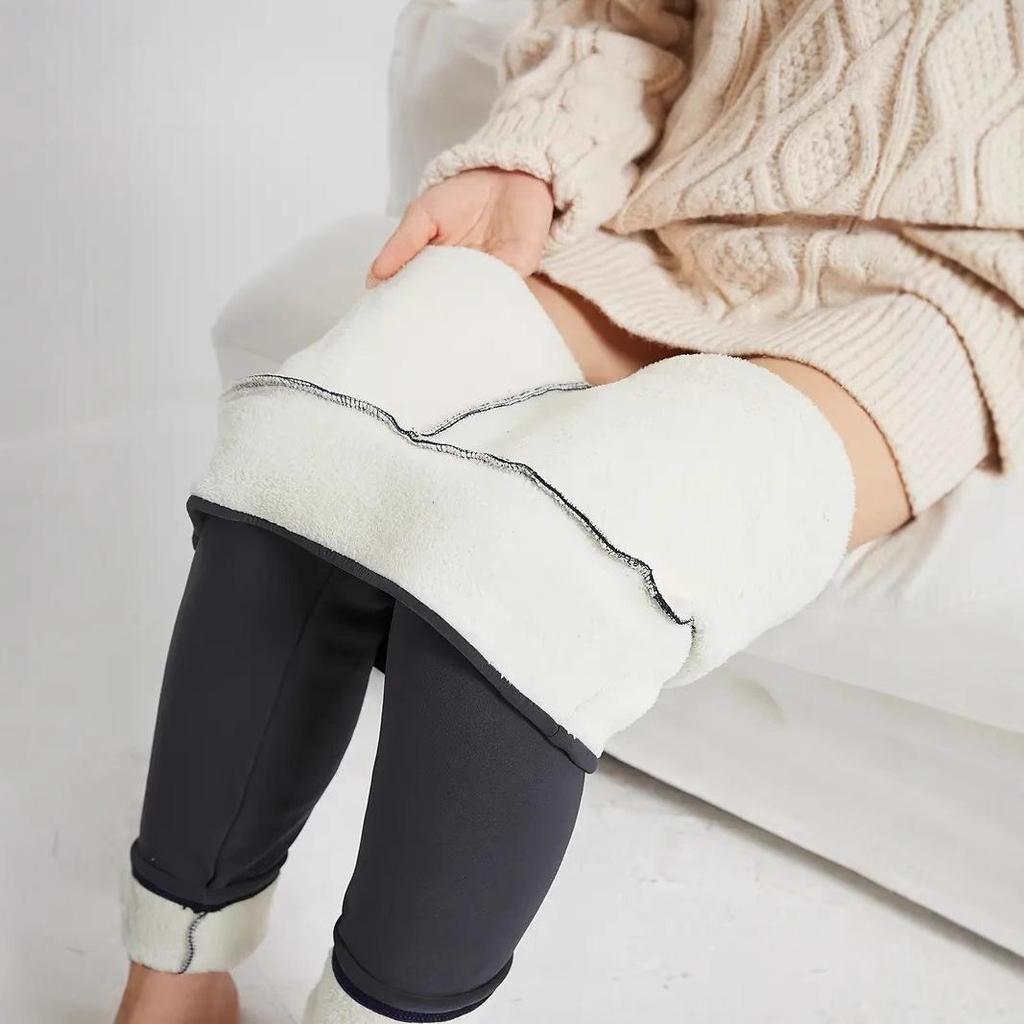 High-Waist Elastic Thickened Yoga Leggings - Solid Color, Casual, Slimming Women's Sports Pants