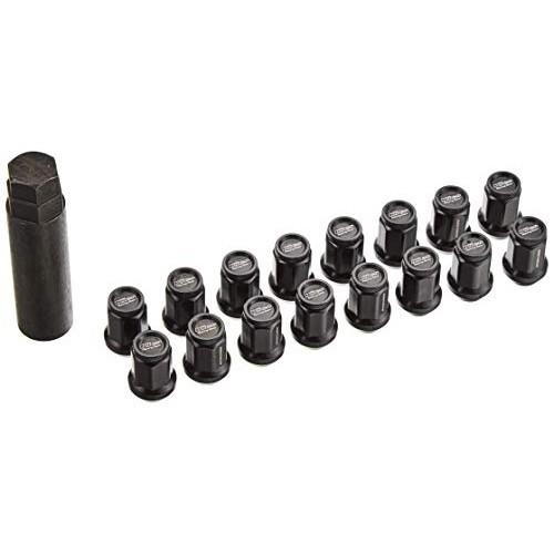 KYO-EI (Kyoei Sangyo) Extreme Through Nut with Aluminum Cap, M12XP1.5, 16P, Black, 16 Pieces, HP16KK