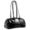 Flute Grip Logo Faux Leather Shoulder Bag Women Shoulder Bag Black 09286401