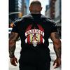 Men'S WARRIORS Graphic Tee - Featuring A Skull And Wings Design With Red Text Perfect For Summer Travel Beach Festivals And Casual Attire - Versatile