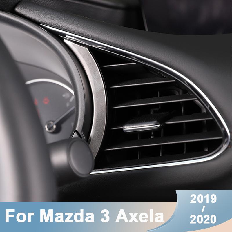 Oțel inoxidabil Afișaj pentru bordul instrumentului mașinii Autocolant de acoperire pentru cadru pentru accesorii Mazda 3 Axela