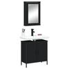 VidaXL 2 Pcs Bathroom Furniture Set Black Engineered Wood, Bathroom Cabinet, Bath Cabinet, 3214780
