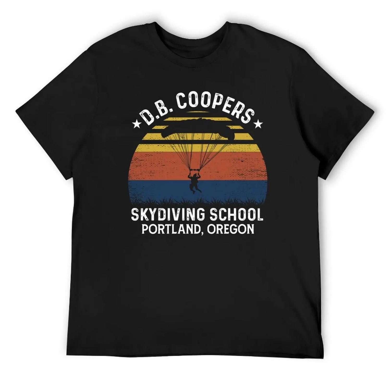 D B Cooper T-Shirt summer clothes tops mens champion t shirts S