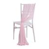 Chiffon Chair Sashes Wedding Aisle Decorations 9Ft Wrinkle-Free Draping Fabric for Ceremony Reception Party Banquet Decoration