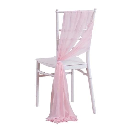 Chiffon Chair Sashes Wedding Aisle Decorations 9Ft Wrinkle-Free Draping Fabric for Ceremony Reception Party Banquet Decoration