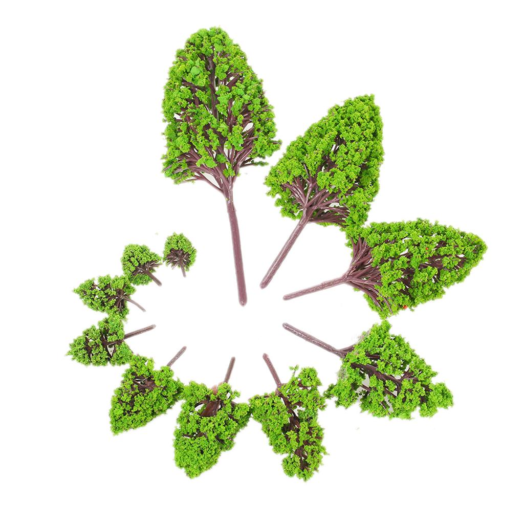 12PCS Plastic Model Trees Architectural   for Railroad Layout Garden Landscape Scenery   2