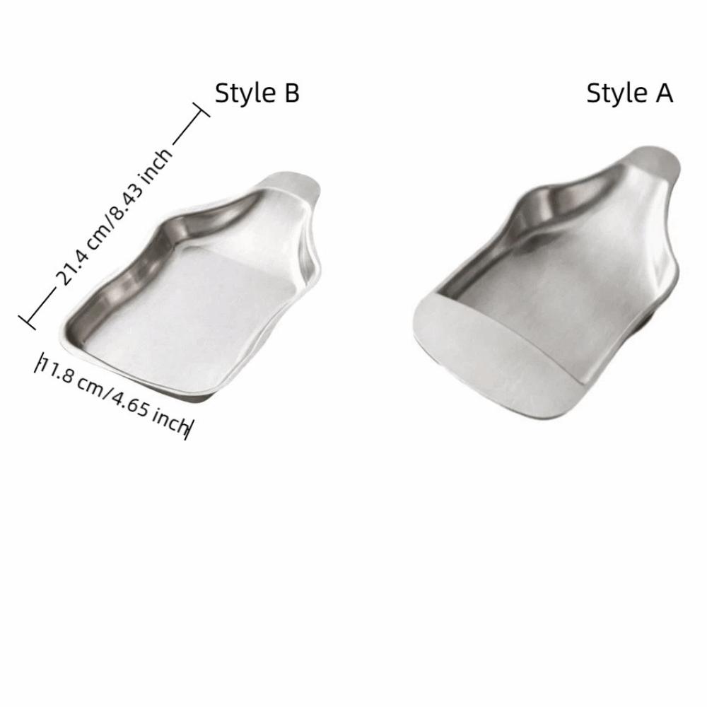 Stainless Steel Utensil Stand Stable Base Spoon Rest Nut Dishes Fruits Plates  Tableware Storage
