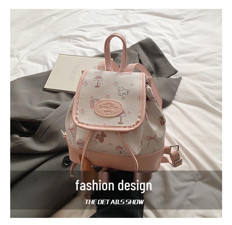 2025 Chic Color Block Women's Small Backpack – High-End Stylish Shoulder Bag