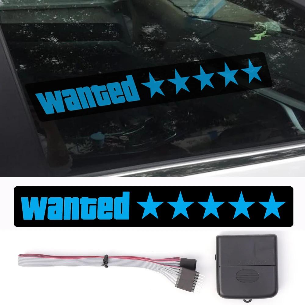 Elektrinis LED Ieškomas Automobilio Lipdukas Ieškomas Penkiakampė Žvaigždė EL Šalta Šviesa Automobilio Lipdukas Auto Moto LED Šviesą Spinduliuojantys Ženklai Automobilio Lipdukai