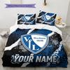Custom Name VfL Bochum Pattern Bedding Quilt Set  Home Decoration  Gift (1 * duvet cover + 2 * pillowcase  without core)