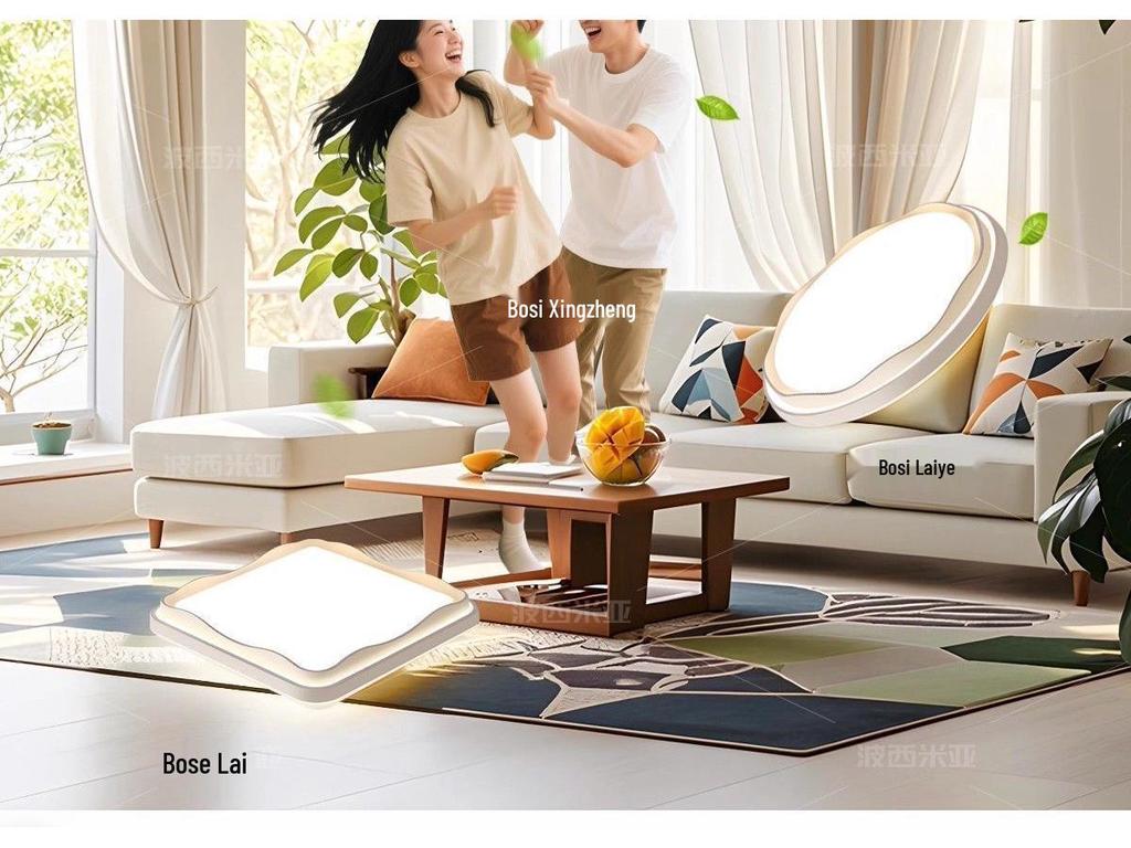 2025 Smart Voice-Controlled Full Spectrum Living Room and Bedroom Ceiling Light Package