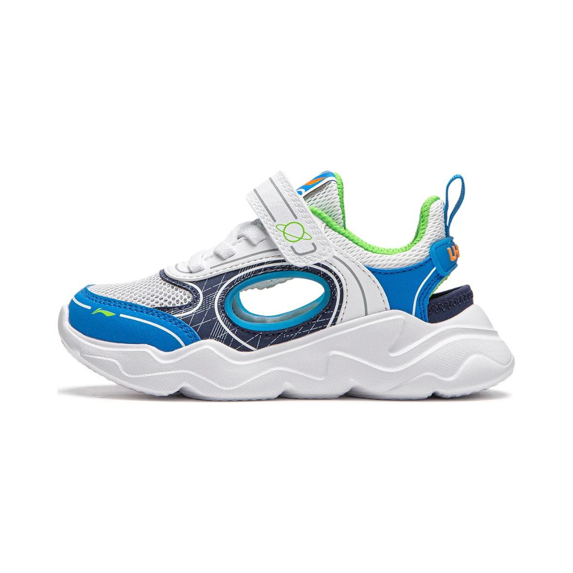 

Li Ning Удобные Простые Универсальные Нескользящие Амортизирующие Детские Сандалии Детские Сандалии Белые Синие YKNU046-3 25