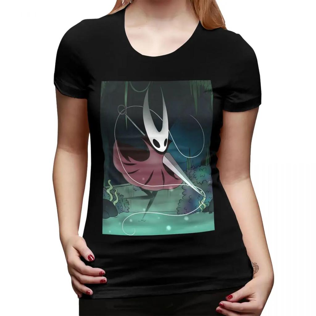 Hollow Knight TShirt for Women Crew Neck Streetwear T Shirts Womens Short Sleeve Summer Clothes Tops