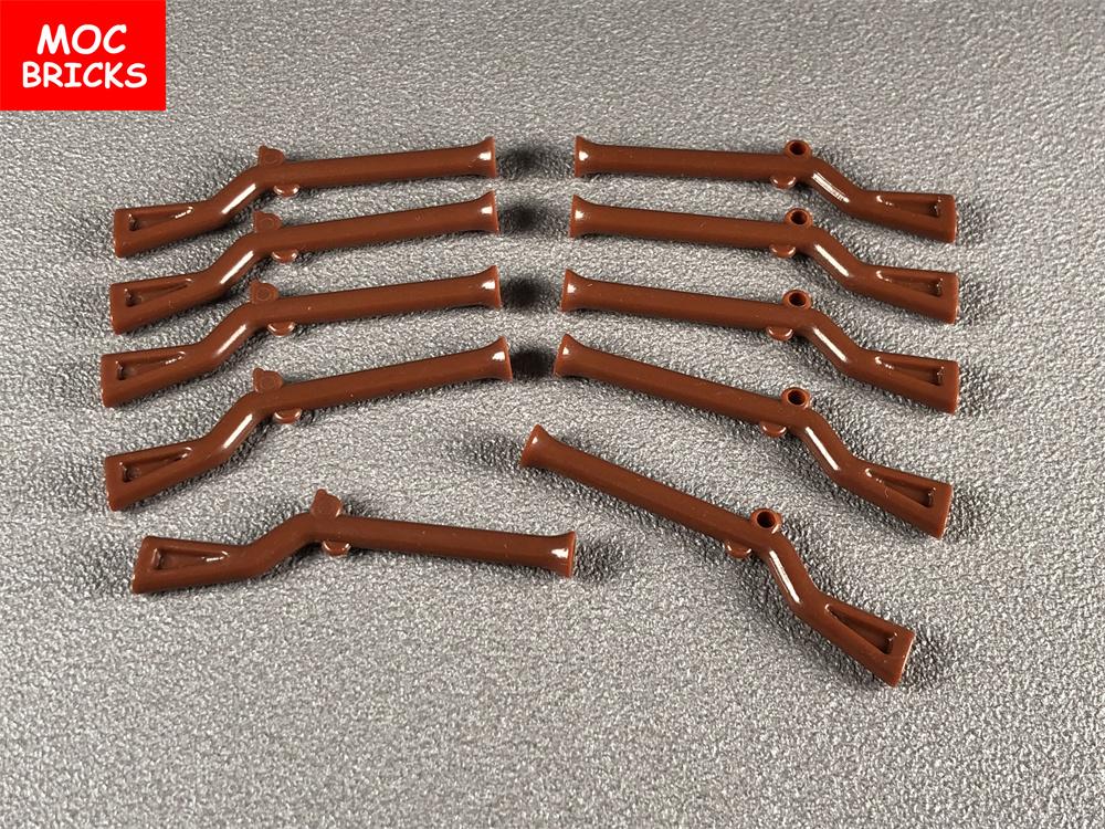 MOC Steine Suona Horn Militärpistole Piraten Gewehr Soldat Gamaschen Helm Actionfigur Zusammengebaute Bausteine Jungen Spielzeug