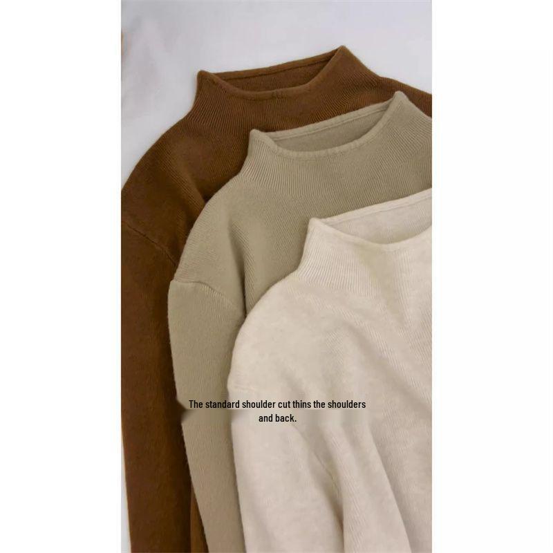 Aesthetic Slim-Fit Knit Top: Petite Women's Long-Sleeve T-Shirt for Autumn/Winter 2026