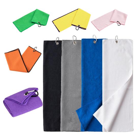 Golf Club Towel Anti-pilling Quickly Drying Accessory Waffle Pattern Golf Towel for Golf