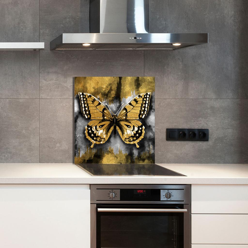 PANEL SZKLANY DO KUCHNI 60x65 Motyl