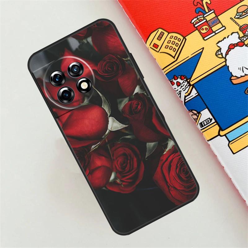 Red Rose Flower Case For OnePlus 10T 8T 12R 10R 9R 12 11 10 9 Pro Nord CE 4 2 Lite N10 N20 N30 Nord 3 Cover