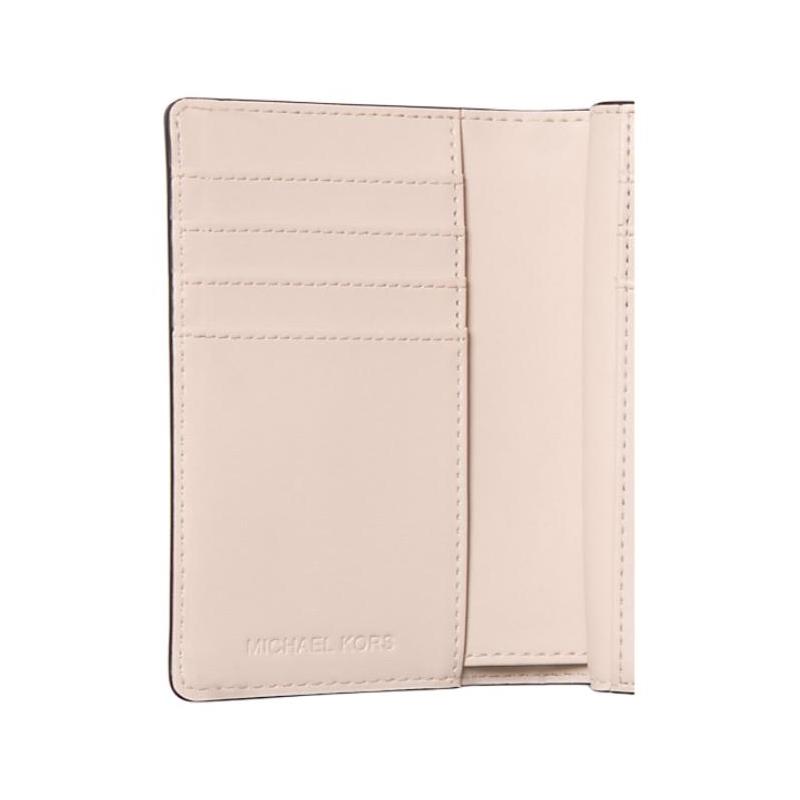 MICHAEL KORS Greenwich Monogram Logo Print Coated Canvas Wallet Medium Women's Pink