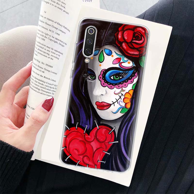 

Catrina Beautiful Rose Girl Skull Silicon Call Phone Case For Xiaomi Redmi Note 14 13 12 12S 11 Pro Plus 11S 10 10S 11T 11E 4G 5 Redmi Note 14 4G