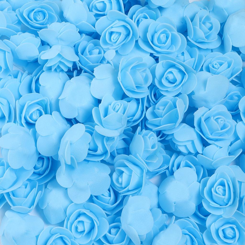 50pcs PE Foam Rose Head 3.5-4.5cm Artificial Flower For DIY Wedding Birthday Party Rose Bear Valentine's Day Gifts Garland Decor