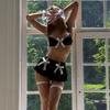 Exotic Set Hot Cosplay Uniform Naughty Lingerie Bowknot Bra And Thong Set Lace Mini Skirt Sexy Outfit Costumes Women