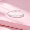 Barbie [520 Valentine's Day Limited] Flashing Butterfly Smile, Niche Luxury Confession, 999 Silver Zircon Bracelet, Women's Style BBSLGQ013