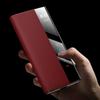 For Huawei Mate XT Ultimate Case View Window Genuine Cow Leather+PC Electroplating Phone Cover