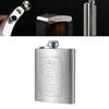 Elegant Portable 7oz Stainless Steel Flask With Embossed Design For Whiskey Lovers