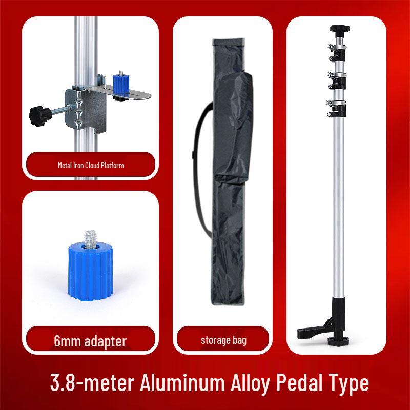 Telescopic Rod for Ceiling Support with Spirit Level and Infrared Bracket