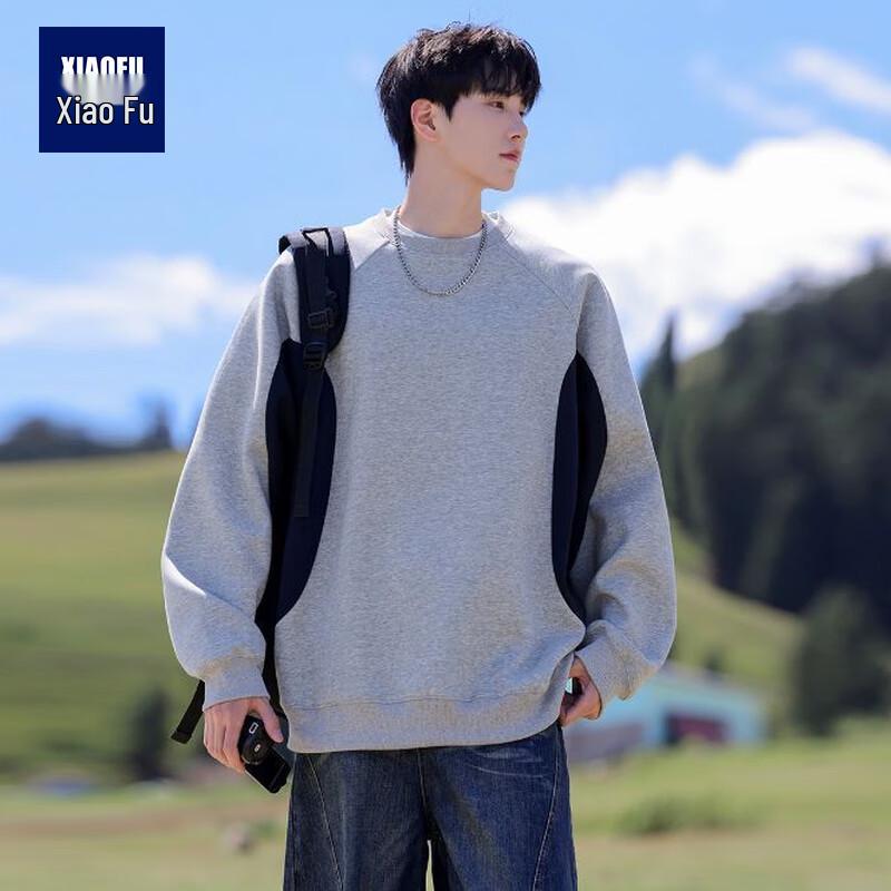 

Men s Casual Colorblock Crewneck Sweatshirt L