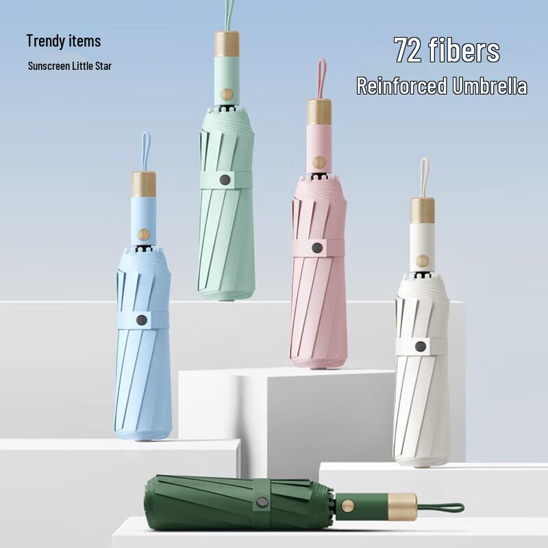 MAYDU Automatic 3-Fold Large Sun & Rain Umbrella